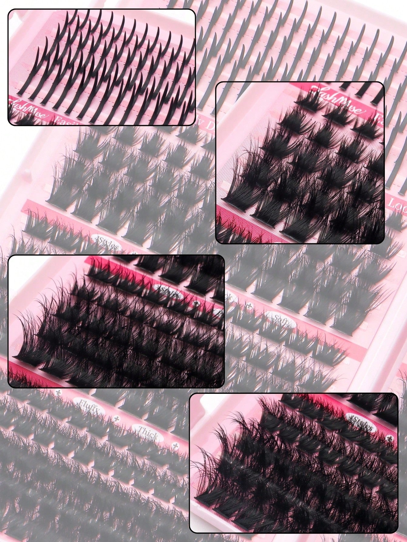550PCS Mixed DIY Lash Extension Kit, D-Curl Cat Eye Faux Mink Individual Lash Clusters, 0.31–0.63inch Mixed Length,Reusable & Soft, Includes Lash Glue, Tweezers, DIY At Home, Wedding, Birthday, Gradua
