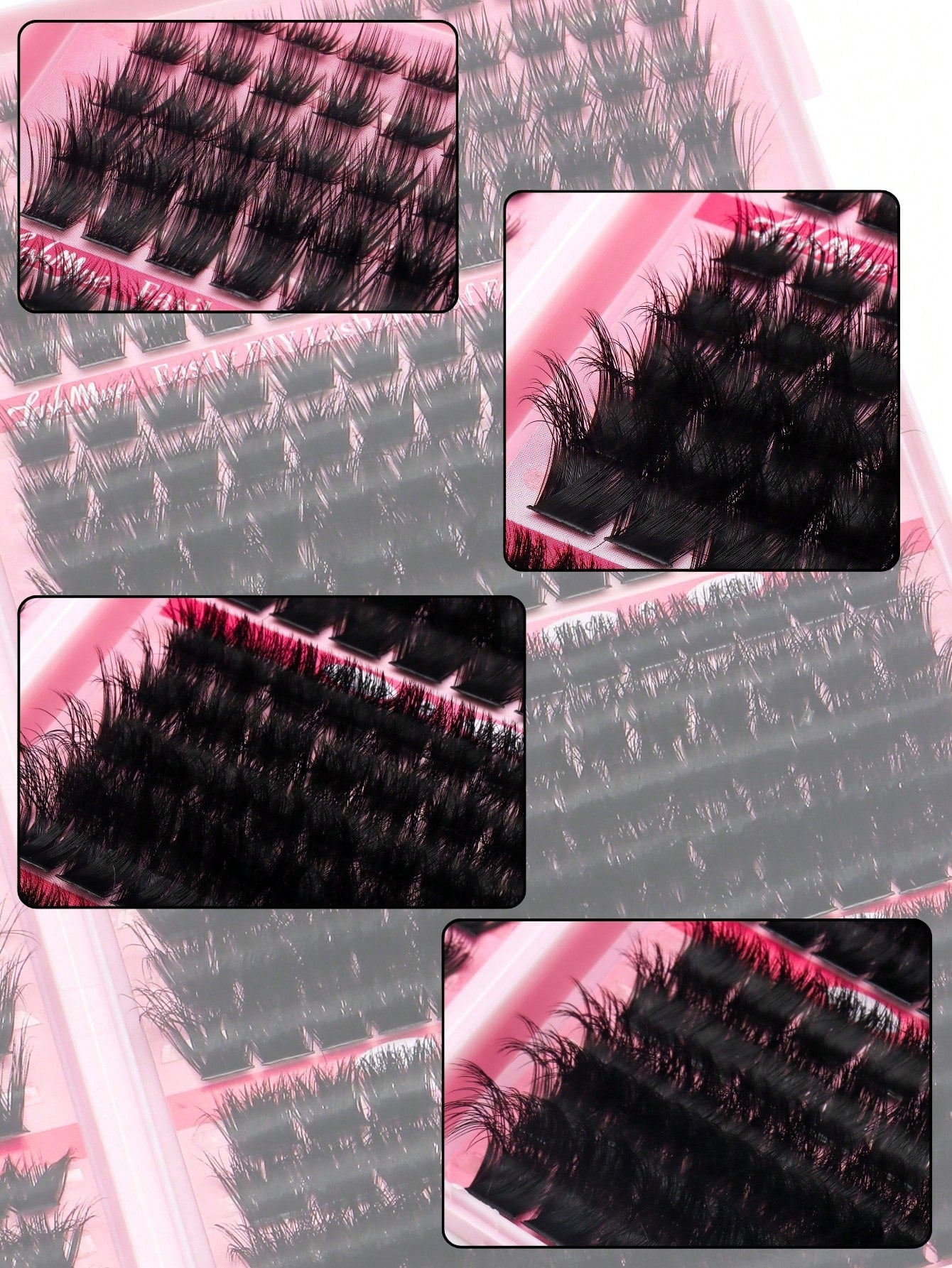 550PCS Mixed DIY Lash Extension Kit, D-Curl Cat Eye Faux Mink Individual Lash Clusters, 0.31–0.63inch Mixed Length,Reusable & Soft, Includes Lash Glue, Tweezers, DIY At Home, Wedding, Birthday, Gradua