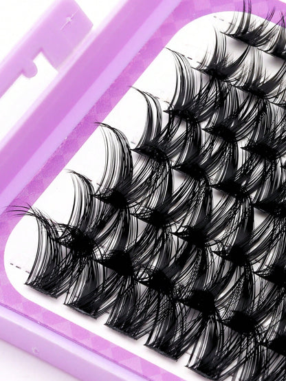 584 Clusters Spiky Eyelash Book, European And American Style, D/DD Curl, 8-16mm Mixed Lengths, 3D Clustered Eyelash Set, DIY Customizable Eye Shape, Quick Exquisite Makeup, Saves Makeup Time. Faux Min