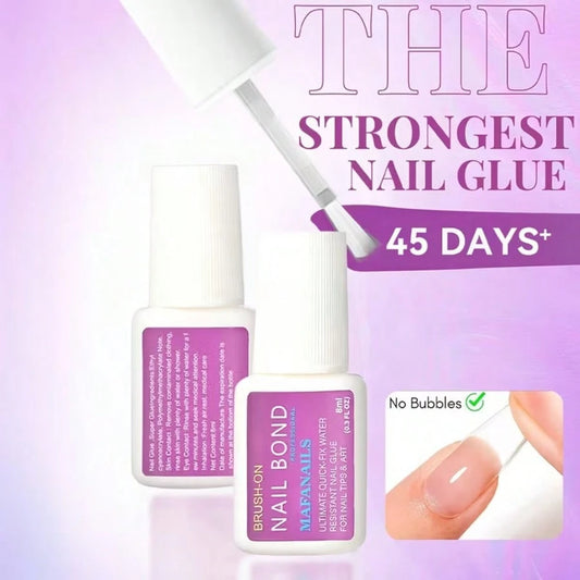 5PCS, 8ml Brush-On Nail Bond Glue, Quick Dry Waterproof Adhesive For Press On Nails Nail Art Rhinestone,Nail Glue,Glue On Nails.