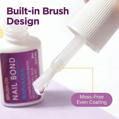 5PCS, 8ml Brush-On Nail Bond Glue, Quick Dry Waterproof Adhesive For Press On Nails Nail Art Rhinestone,Nail Glue,Glue On Nails.