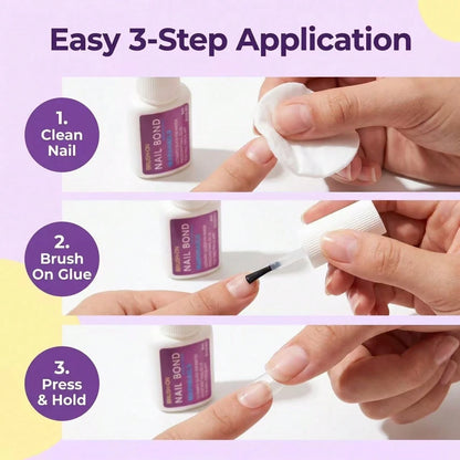 5PCS, 8ml Brush-On Nail Bond Glue, Quick Dry Waterproof Adhesive For Press On Nails Nail Art Rhinestone,Nail Glue,Glue On Nails.