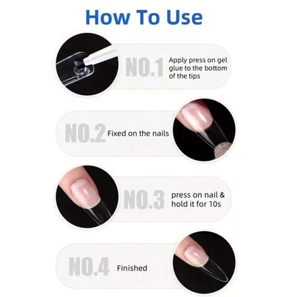 5PCS, 8ml Brush-On Nail Bond Glue, Quick Dry Waterproof Adhesive For Press On Nails Nail Art Rhinestone,Nail Glue,Glue On Nails.