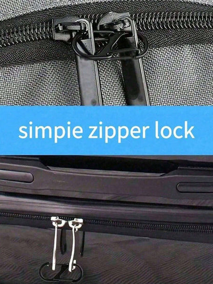 5pcs Backpack Zipper Lock Set, Unisex, Easy-Pull Anti-Theft Zipper Clips- Ensure Zipper Closure- 2 Spring Buckles For Backpack Straps, Suitable For Suitcases, Handbags, Keys, Wallets, DIY Accessorie