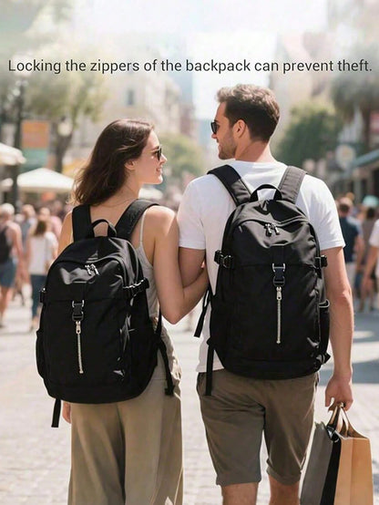 5pcs Backpack Zipper Lock Set, Unisex, Easy-Pull Anti-Theft Zipper Clips- Ensure Zipper Closure- 2 Spring Buckles For Backpack Straps, Suitable For Suitcases, Handbags, Keys, Wallets, DIY Accessorie