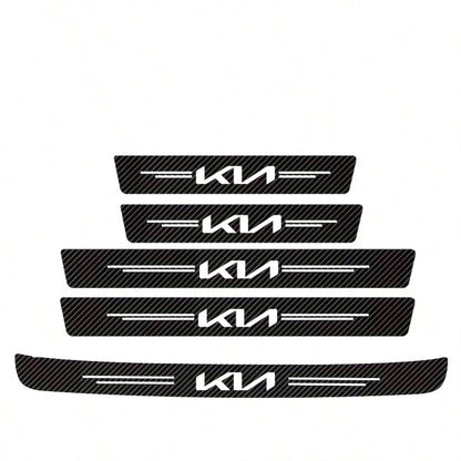 5pcs For KIA Car Accessories Car Threshold Strips, Waterproof And Scratch-Resistant, Suitable For Most Car Models, Easy To Install, An Ideal Gift For Friends!