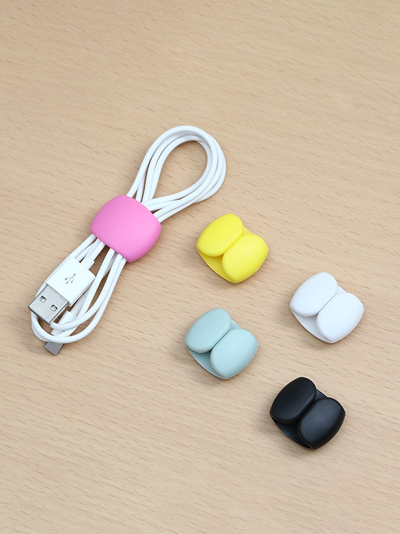 5pcs Travel Data Cable Organizer Clips, Earphone & Charging Cable Winder Holder, Minimalist Multi-Function Cord Winder