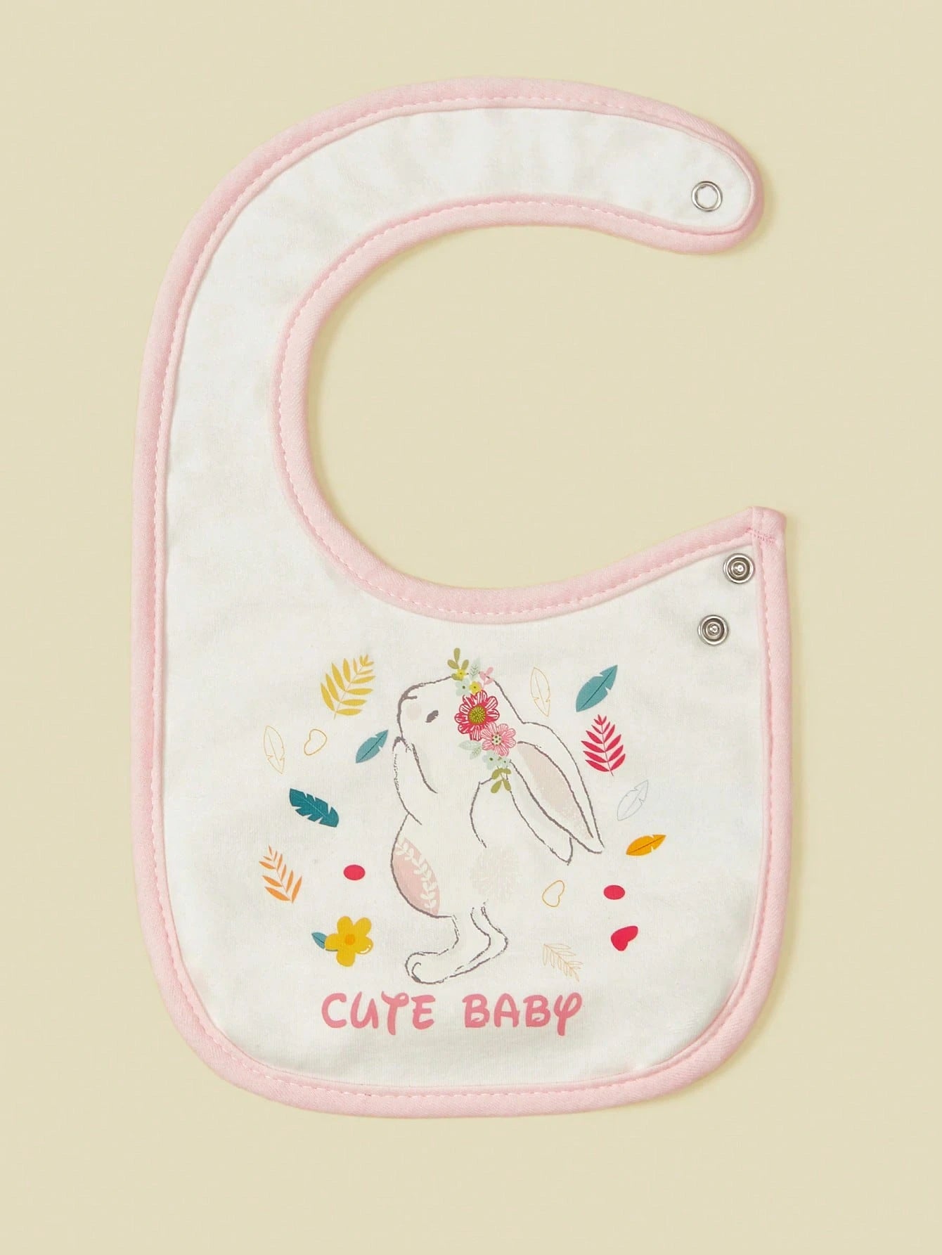 5pcs U-Shaped Waterproof Bibs, Cute Cartoon Design, Soft & Comfortable Feeding Bibs For Men & Women