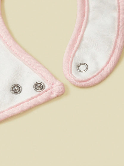5pcs U-Shaped Waterproof Bibs, Cute Cartoon Design, Soft & Comfortable Feeding Bibs For Men & Women