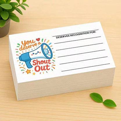 60/120pcs,Positive Energy Encouragement Cards For Teachers, Students And Staff- You Deserve It! Colorful Motivational Thank-You And Recognition Awards Cards| Suitable For Classroom, Office Team Rewa
