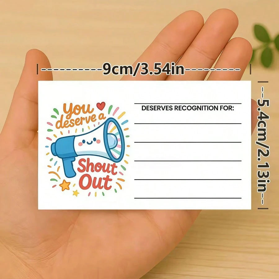 60/120pcs,Positive Energy Encouragement Cards For Teachers, Students And Staff- You Deserve It! Colorful Motivational Thank-You And Recognition Awards Cards| Suitable For Classroom, Office Team Rewa
