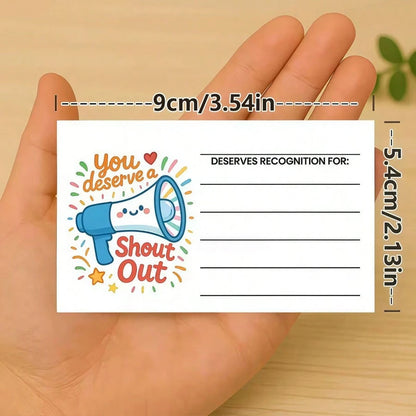 60/120pcs,Positive Energy Encouragement Cards For Teachers, Students And Staff- You Deserve It! Colorful Motivational Thank-You And Recognition Awards Cards| Suitable For Classroom, Office Team Rewa