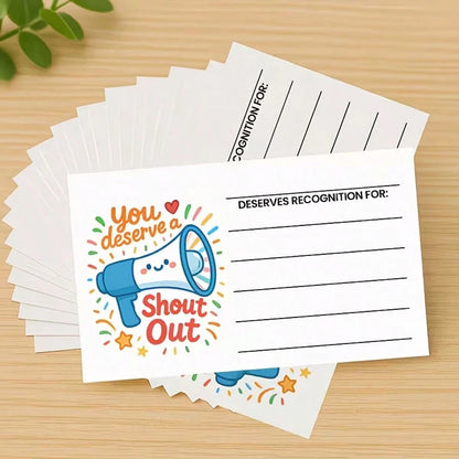 60/120pcs,Positive Energy Encouragement Cards For Teachers, Students And Staff- You Deserve It! Colorful Motivational Thank-You And Recognition Awards Cards| Suitable For Classroom, Office Team Rewa