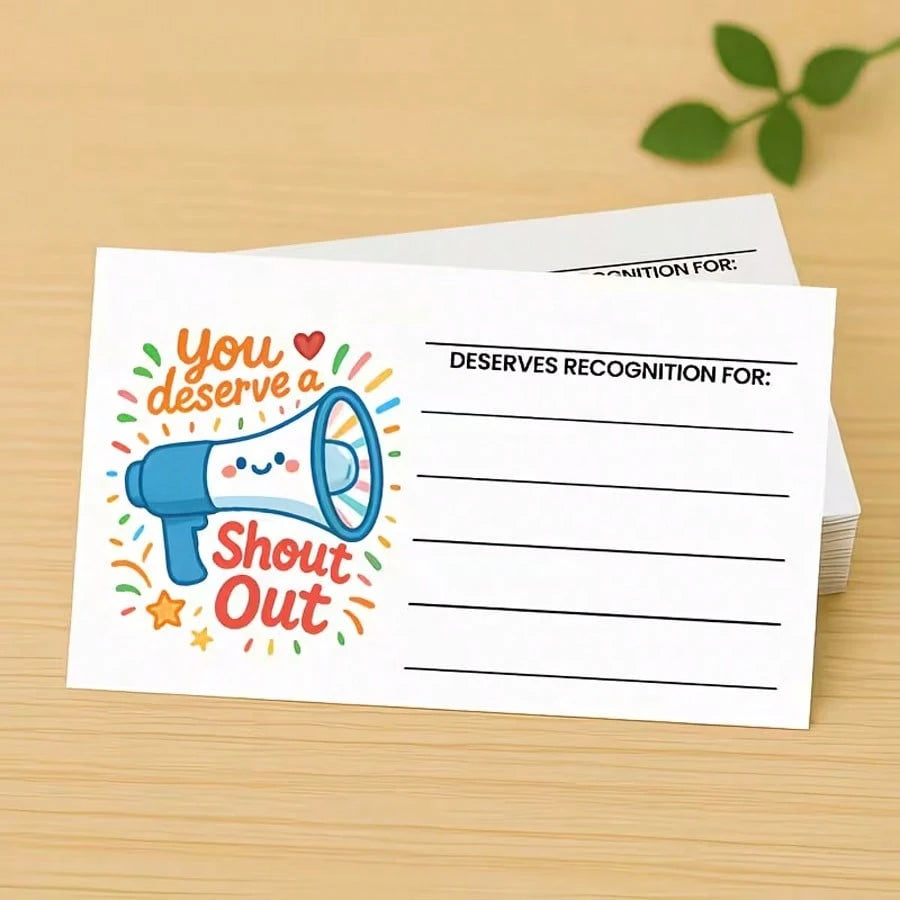 60/120pcs,Positive Energy Encouragement Cards For Teachers, Students And Staff- You Deserve It! Colorful Motivational Thank-You And Recognition Awards Cards| Suitable For Classroom, Office Team Rewa
