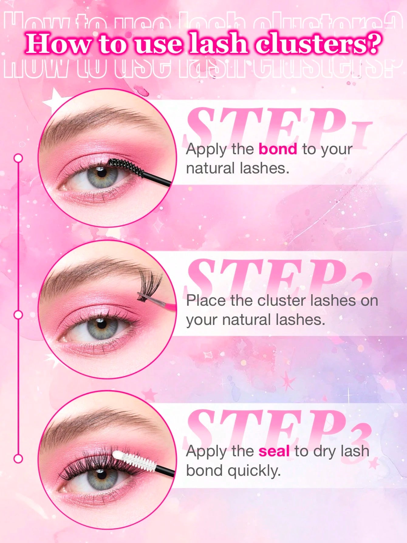 640pcs D-Curl Single Cluster False Eyelashes Large Capacity Pack 30D-50D 9-16mm DIY Lash Extension Kit Natural Style Thickened Long Ultra Soft Lightweight Reusable With Makeup Tools 2pcs Lash Brushes