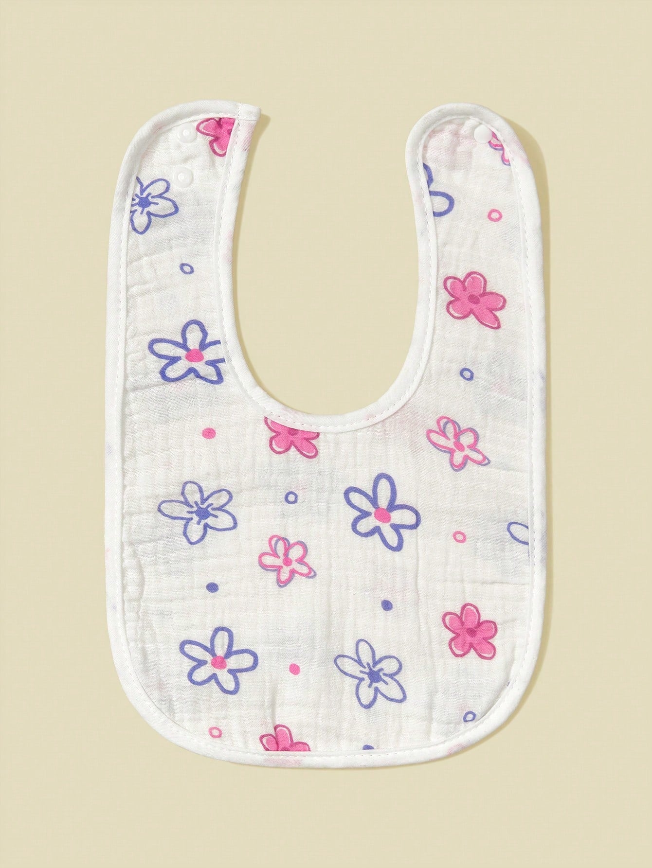 6pcs Baby Bibs, 100% Soft Cotton Muslin Material, Drool Bibs With Adjustable Snap Closure, Essential For Newborns, Boys And Girls