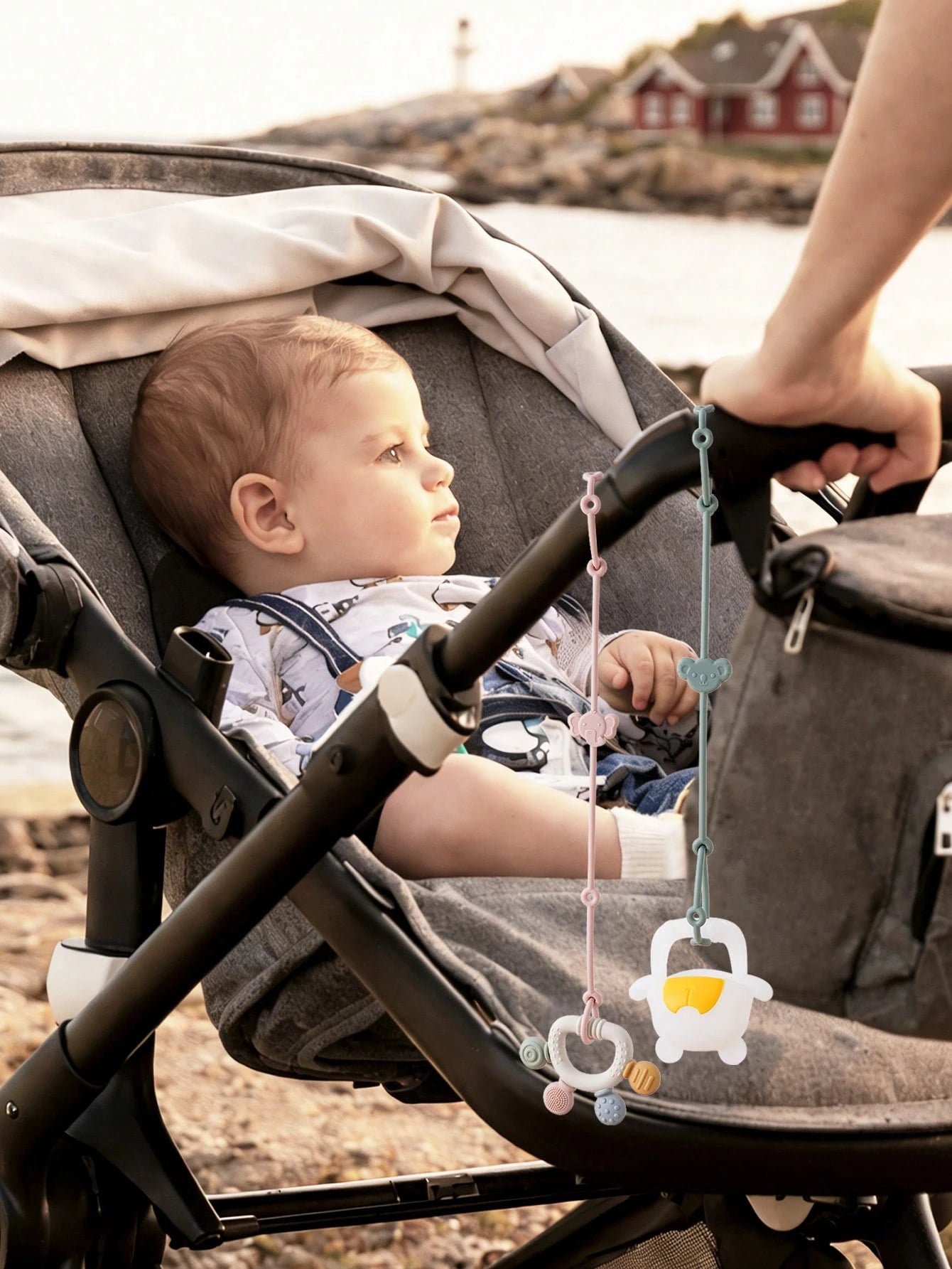 6pcs Baby Pacifier Clips, Silicone Strap, Animal Shaped Anti-Lost Adjustable Pacifier Chains Suitable For Stroller, High Chair, Car Seat