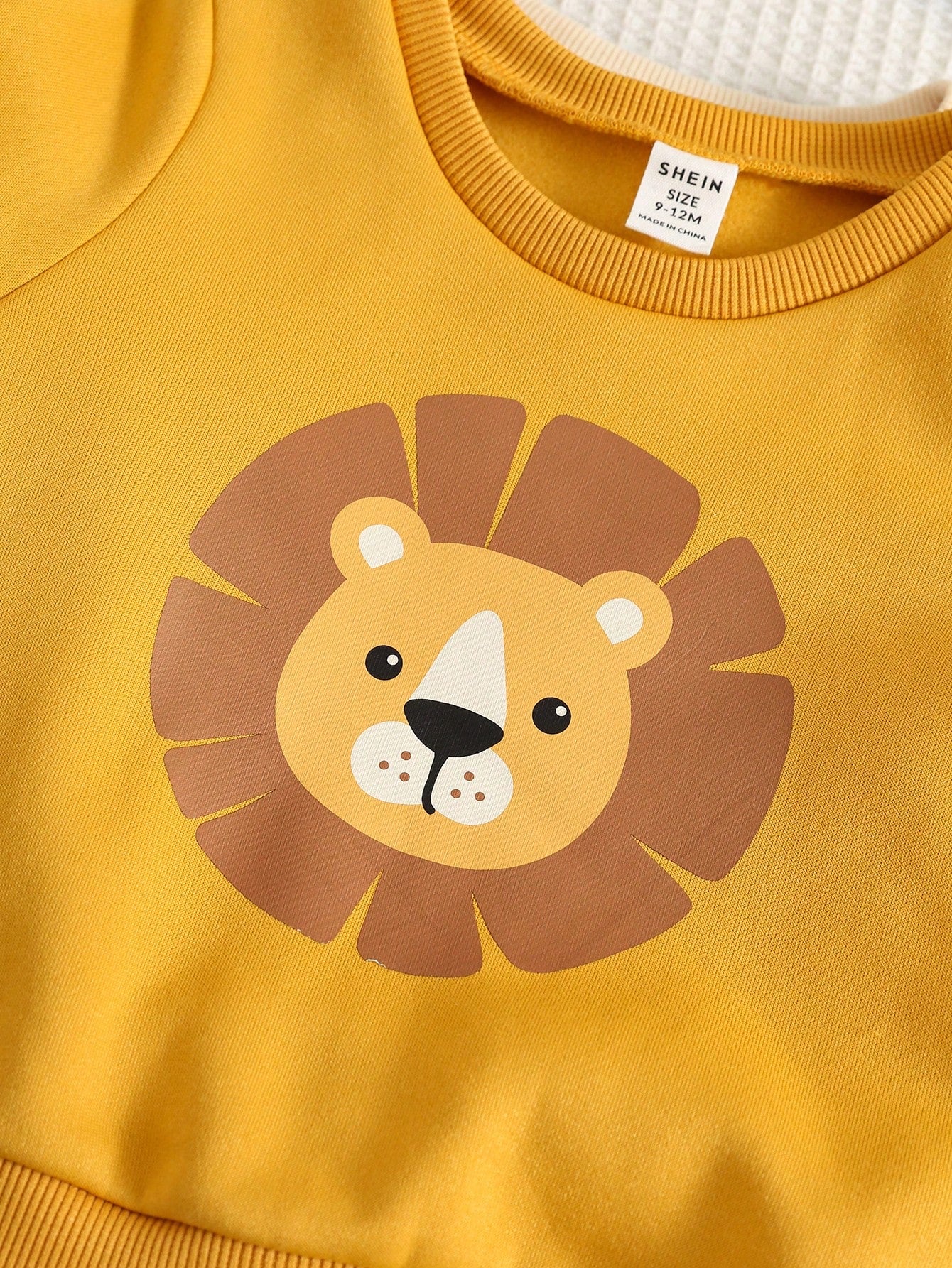 6pcs/Set Baby Boy Autumn/Winter Cute Knitted Cartoon Print Long Sleeve Sweatshirt & Pants Set, Basic Sweatshirt Set, Lion Set, Striped Set
