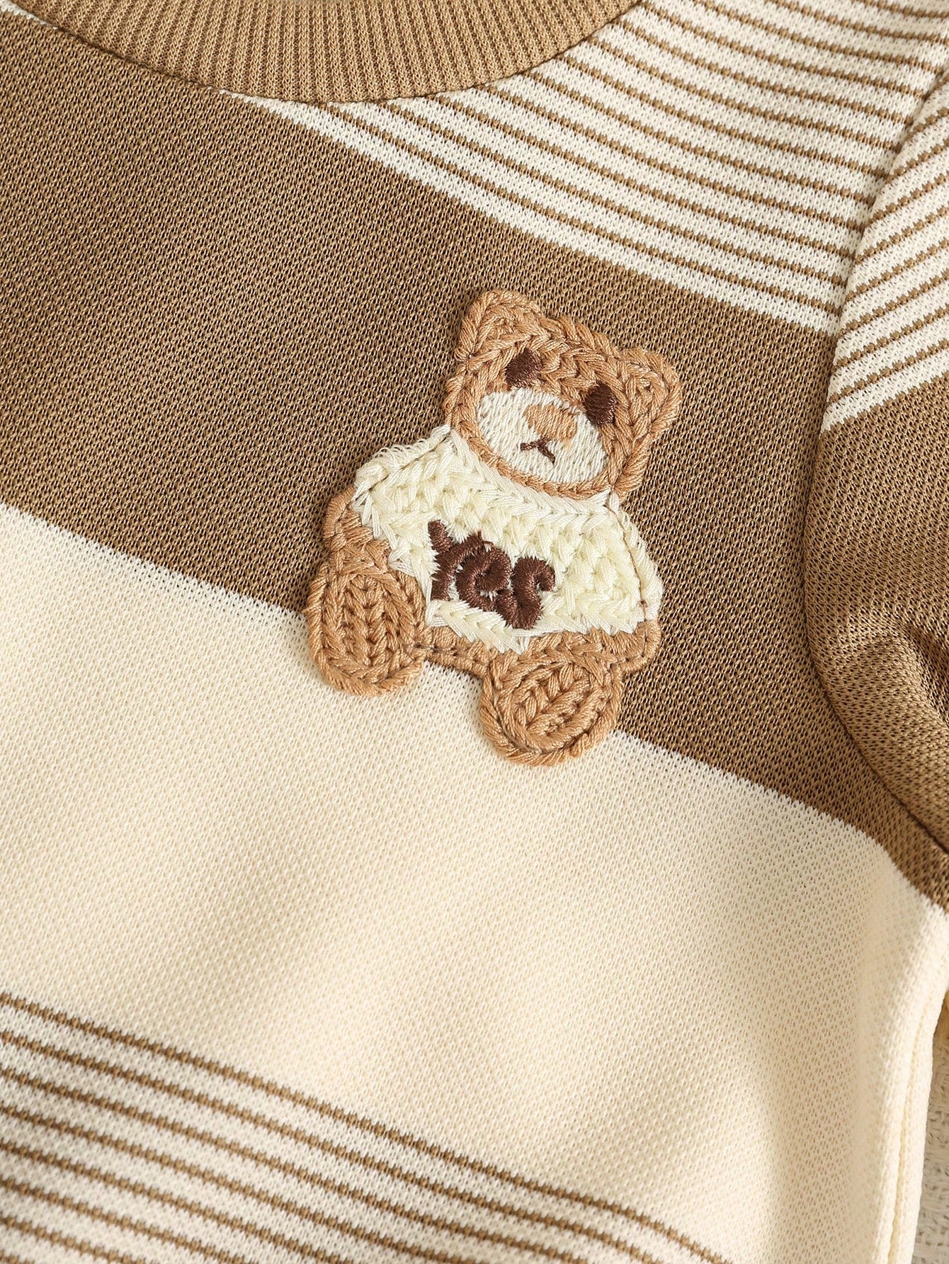 6pcs/Set Baby Boy Autumn/Winter Cute Knitted Cartoon Print Long Sleeve Sweatshirt & Pants Set, Basic Sweatshirt Set, Lion Set, Striped Set