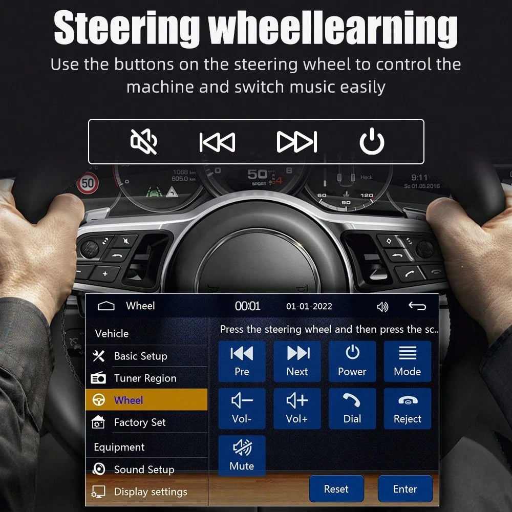 7 Inch LCD HD Car MP5 Player Bluetooth Stereo 45W*4 Output 12V-24V Support 64GB Mini SD Card With 4 LED Rear View Backup Camera For Vehicle Viral Digital Media Receiver Gift For Car Owners Truck Drive