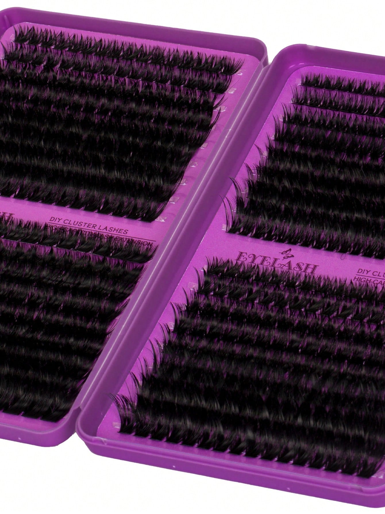 720pcs, 684pcs, 594pcs, D Curl, Lash Extension Kit DIY, 30D,40D,50D, 60D, 80D, 100D, 120D,150D Lash Clusters Eyelash Extension Kit, With Lash Bond And Seal, Lash Applicator Brush And Tweezers Tool, Su