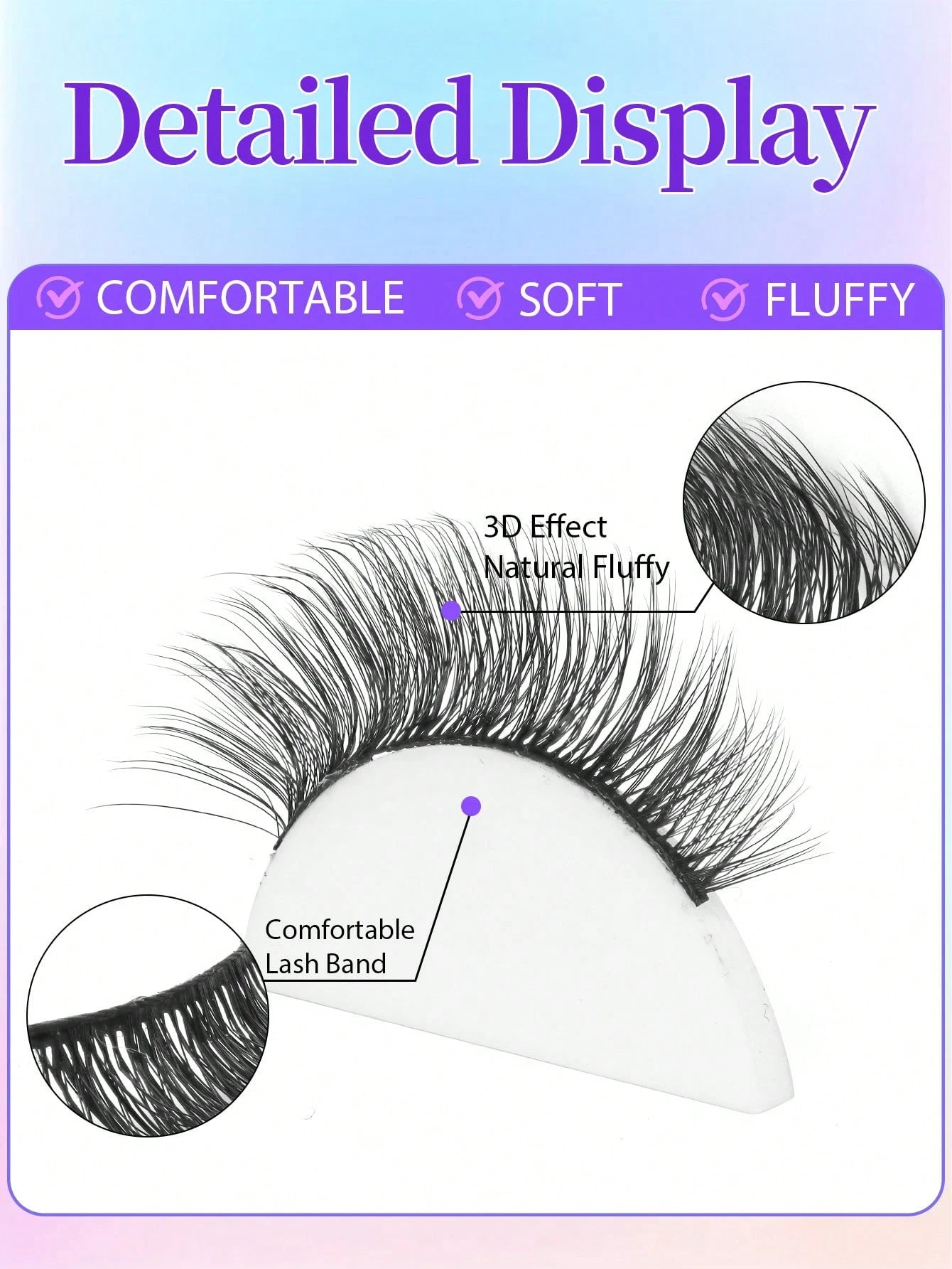8 Pairs 3D Fluffy Thin Natural Wet Look Cat Eye Effect Faux Mink False Eyelashes, Dramatic Style Eyelash Extensions Makeup Tool