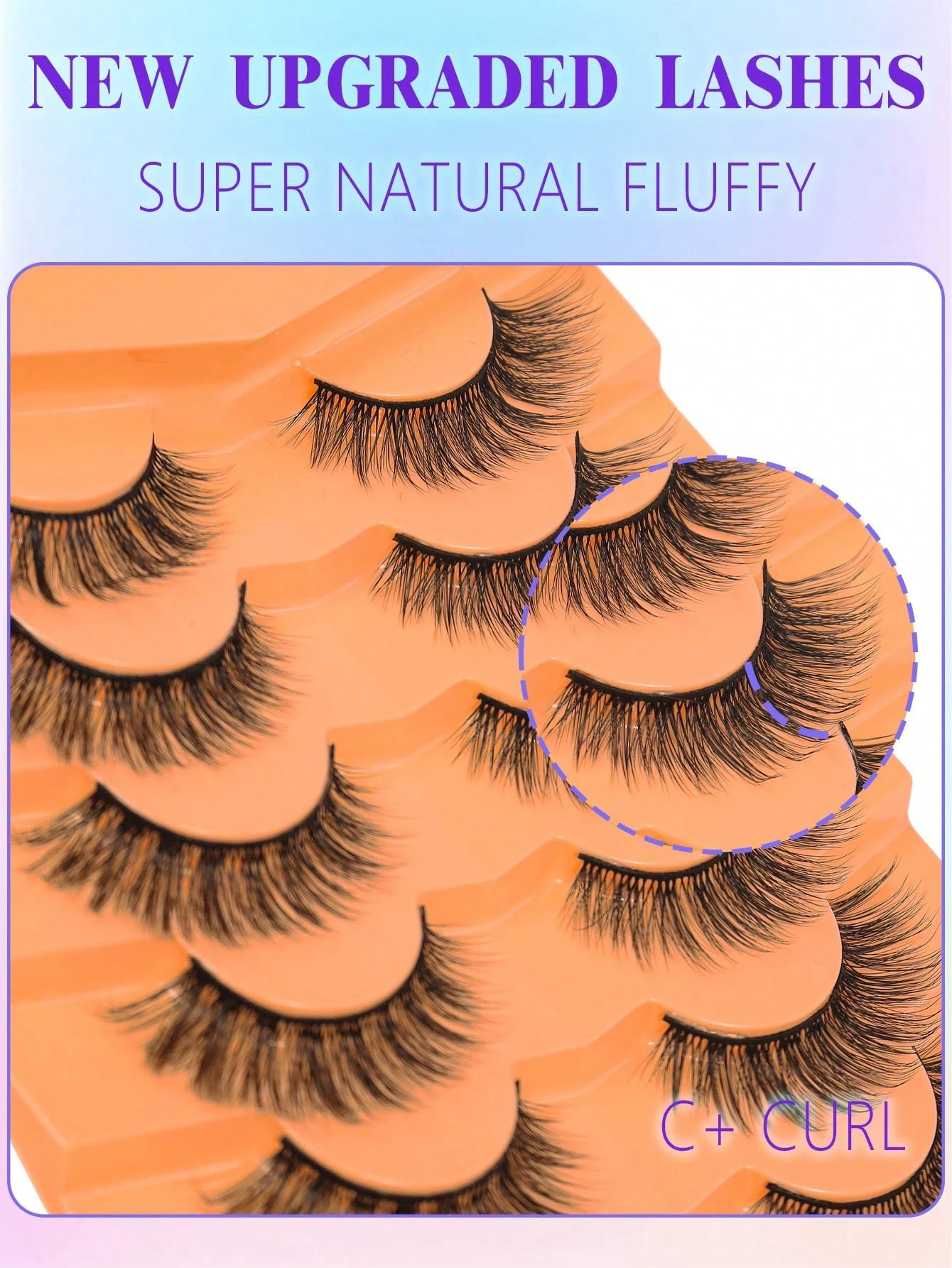 8 Pairs 3D Fluffy Thin Natural Wet Look Cat Eye Effect Faux Mink False Eyelashes, Dramatic Style Eyelash Extensions Makeup Tool