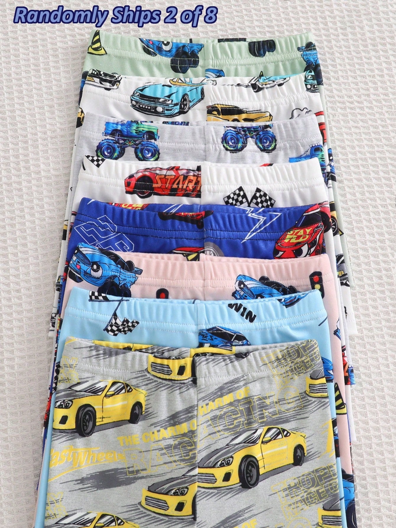8 Sets Randomly Sent 2 Sets]Baby Boys Pajamas Cute Dinosaur Ocean Creature Astronaut Print Short Sleeve Shorts Knit Comfortable Soft Snug Fit Pajama Loungewear Set