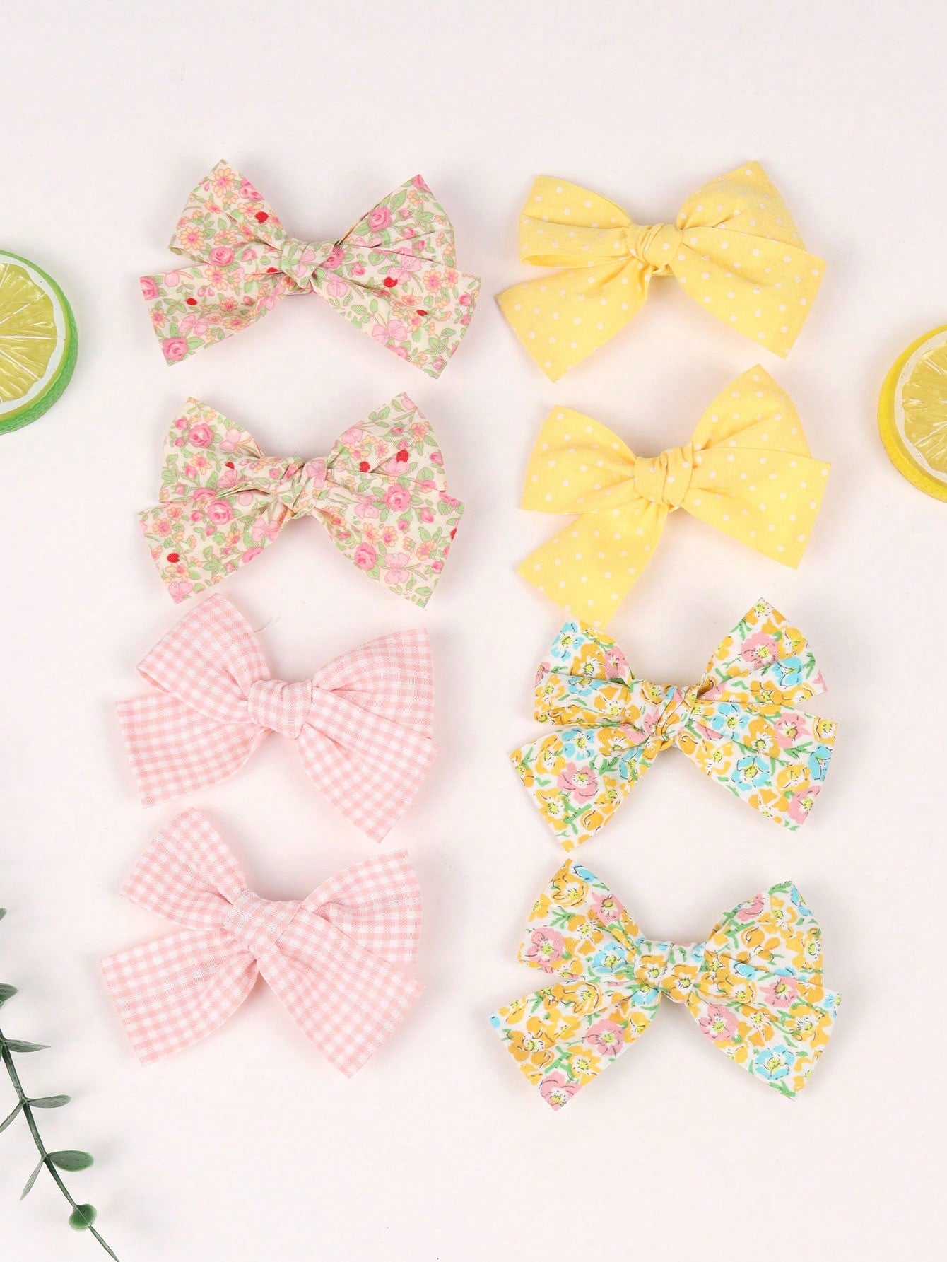 8pcs Bow Hairclips Set, Full Head Coverage, Skin-Friendly, Suitable For Daily Wear, Party, Travel
