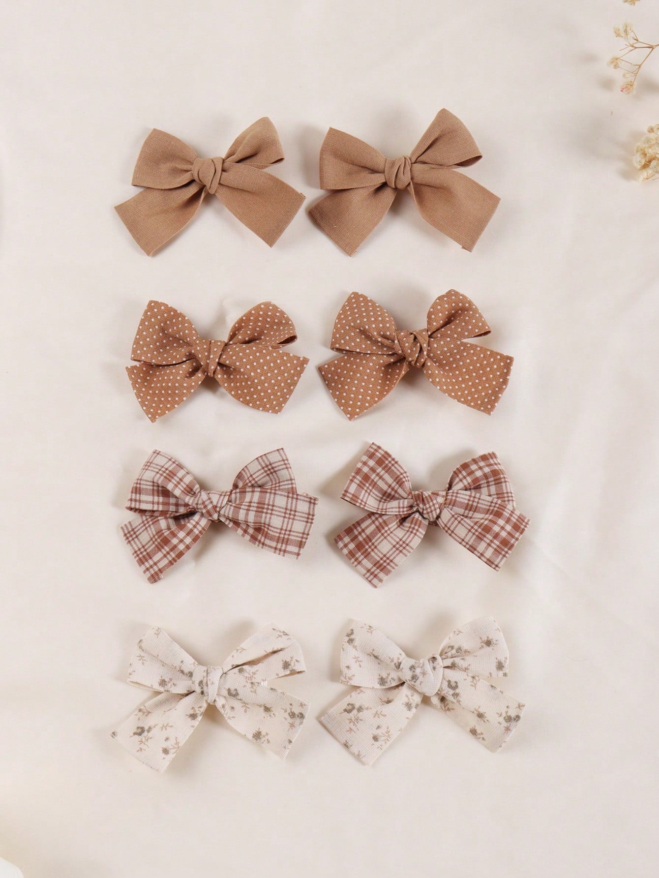 8pcs Bow Hairclips Set, Full Head Coverage, Skin-Friendly, Suitable For Daily Wear, Party, Travel