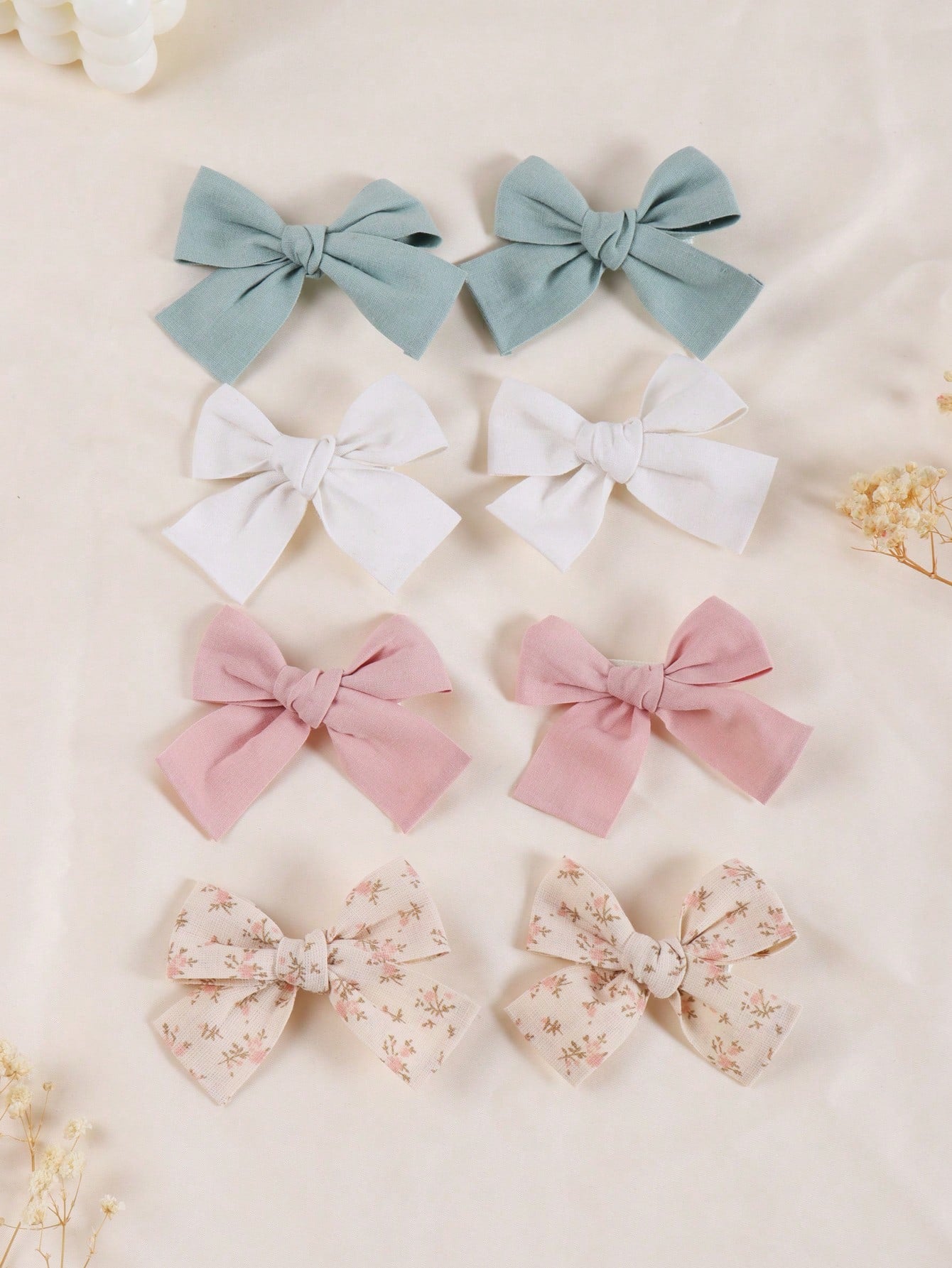 8pcs Bow Hairclips Set, Full Head Coverage, Skin-Friendly, Suitable For Daily Wear, Party, Travel