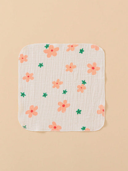 8pcs Lightweight Breathable Single-Layer Baby Bibs, Feeding Wipes, Multi-Purpose Cloths, Suitable For All Seasons