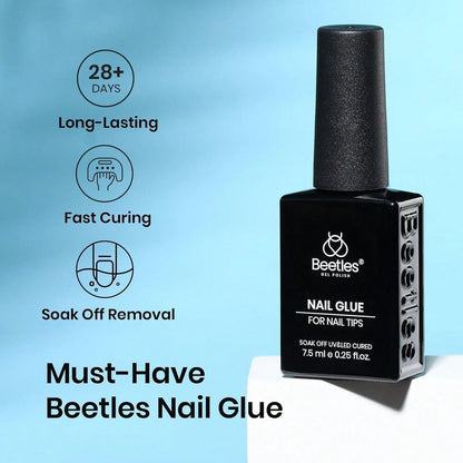 9 In 1 Nail Glue Gel Beetles, UV Cured Nail Extension Glue, Long Lasting Strong Adhesive For Press On Nails, False Tips & Clear Acrylic Nails, Spring DIY Nail Art