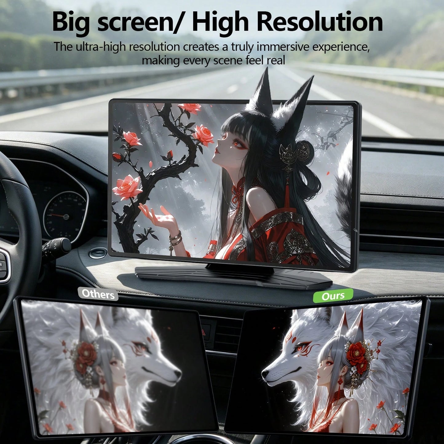 9-Inch Wireless CarPlay Screen For Car Ultra-HD Touchscreen, Backup Camera, Dash Cam, Wireless, GPS, CarPlay/Android Auto, Mirror Link, FM, AUX/USB/TF, Fits All Cars, Great For Trips, Gift For Family