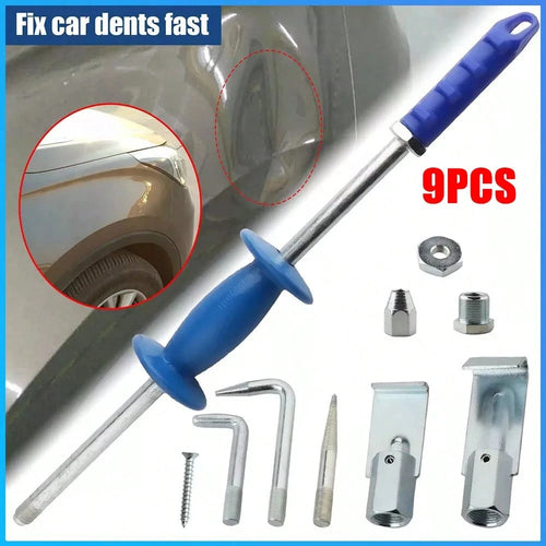9 Pcs Dent Puller Slide Hammer Auto Body Dent Repair Tools Kit Auto Truck 5LB
