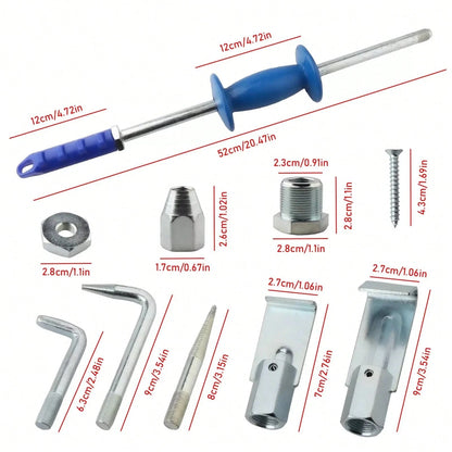 9 Pcs Dent Puller Slide Hammer Auto Body Dent Repair Tools Kit Auto Truck 5LB