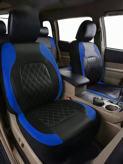 9PCS Universal Fit Car Seat Cover, Car Seat Cover Full Sets, Diamond Leather Bling Car Seat Covers Full Set,Universal Fit Automotive Glitter Crystal Sparkle Strip For Cute Women Girly,Universal Cloth