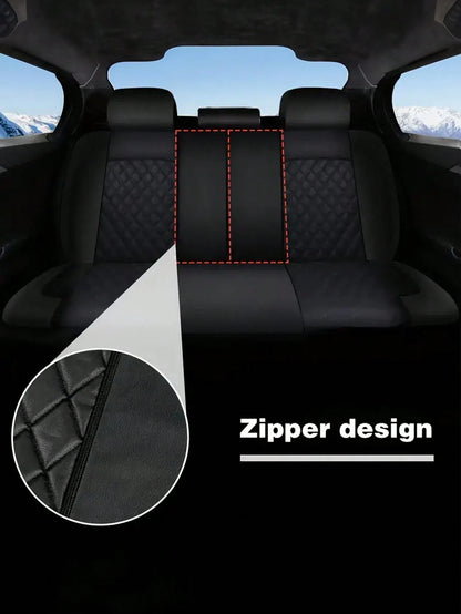 9PCS Universal Fit Car Seat Cover, Car Seat Cover Full Sets, Diamond Leather Bling Car Seat Covers Full Set,Universal Fit Automotive Glitter Crystal Sparkle Strip For Cute Women Girly,Universal Cloth