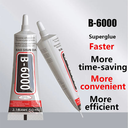 A 50ml B6000 Glue Headwear Brooch Jewelry Glue Inlay Adhesive Diamond Jewelry Stud Earring Pendant Strong Adhesive For DIY Handcraft