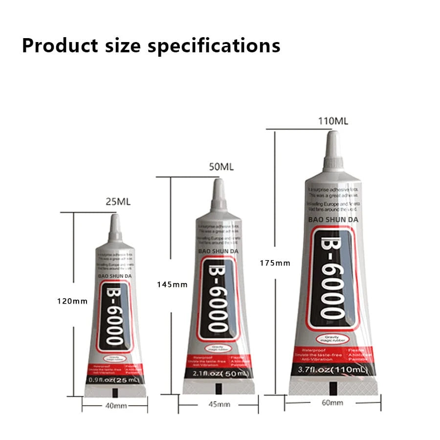 A 50ml B6000 Glue Headwear Brooch Jewelry Glue Inlay Adhesive Diamond Jewelry Stud Earring Pendant Strong Adhesive For DIY Handcraft
