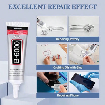 A 50ml B6000 Glue Headwear Brooch Jewelry Glue Inlay Adhesive Diamond Jewelry Stud Earring Pendant Strong Adhesive For DIY Handcraft