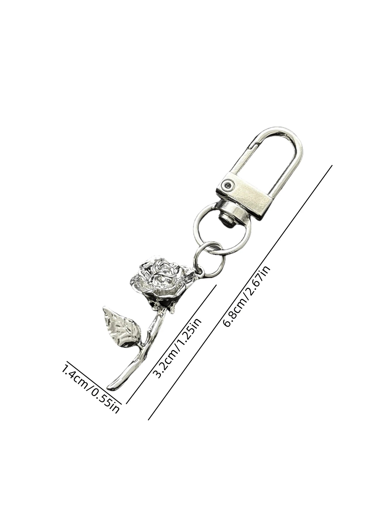 A Bag Pendant Designed Based On The Beautiful Rose As A Prototype, Featuring A Three-Dimensional Rose, Solid Color And Simple Style, European And American Style, Suitable For College Students, Element