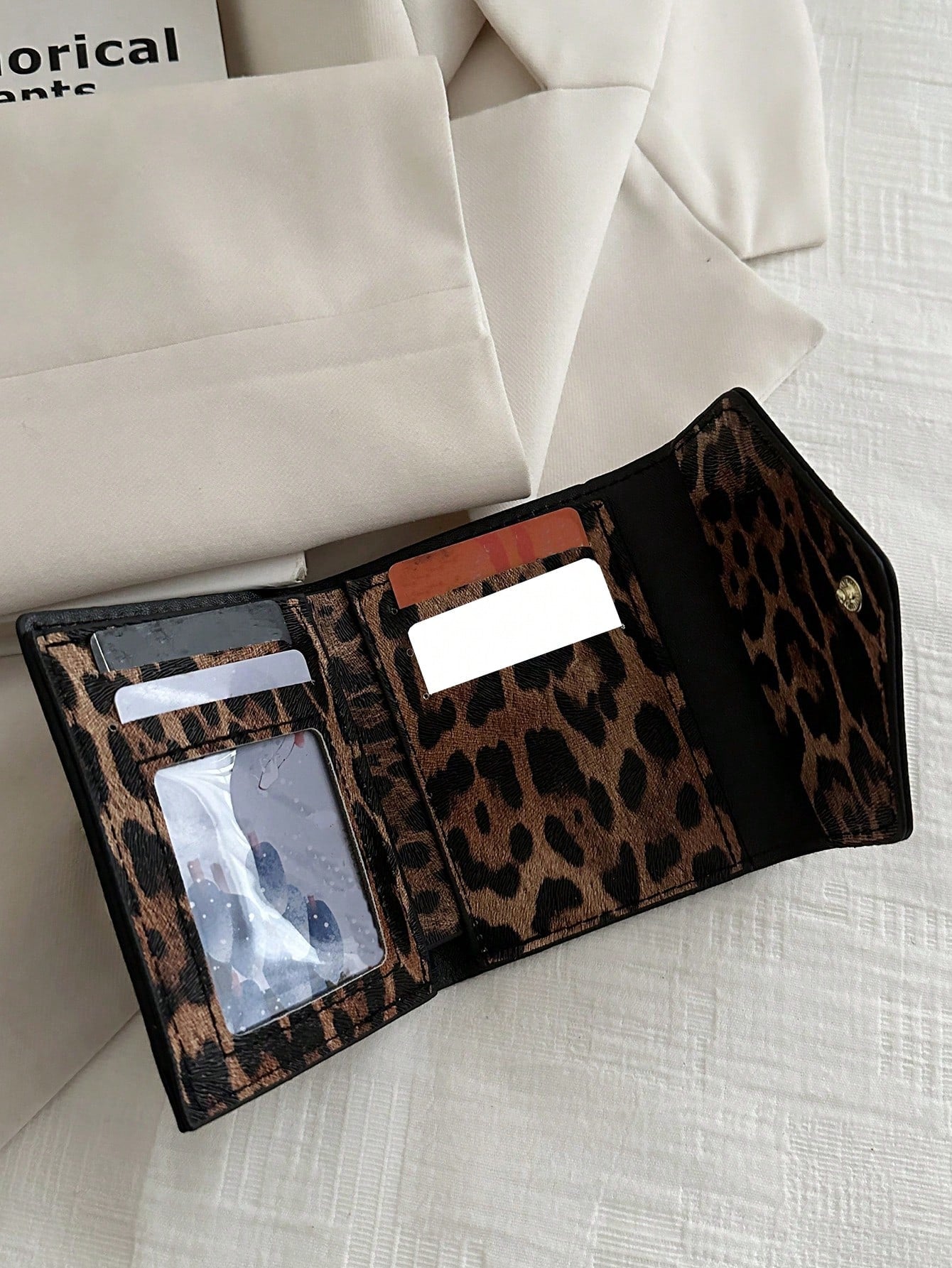 A Fashionable Ladies' Wallet, A Leopard Print Multi-Slot Wallet, A Portable Coin Purse, Can Be Given To Mom And Girlfriend To Go, Travel, Vacation