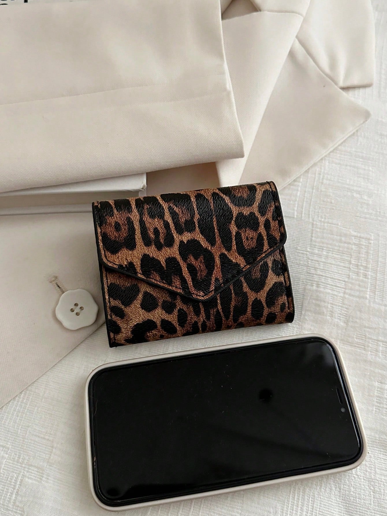 A Fashionable Ladies' Wallet, A Leopard Print Multi-Slot Wallet, A Portable Coin Purse, Can Be Given To Mom And Girlfriend To Go, Travel, Vacation