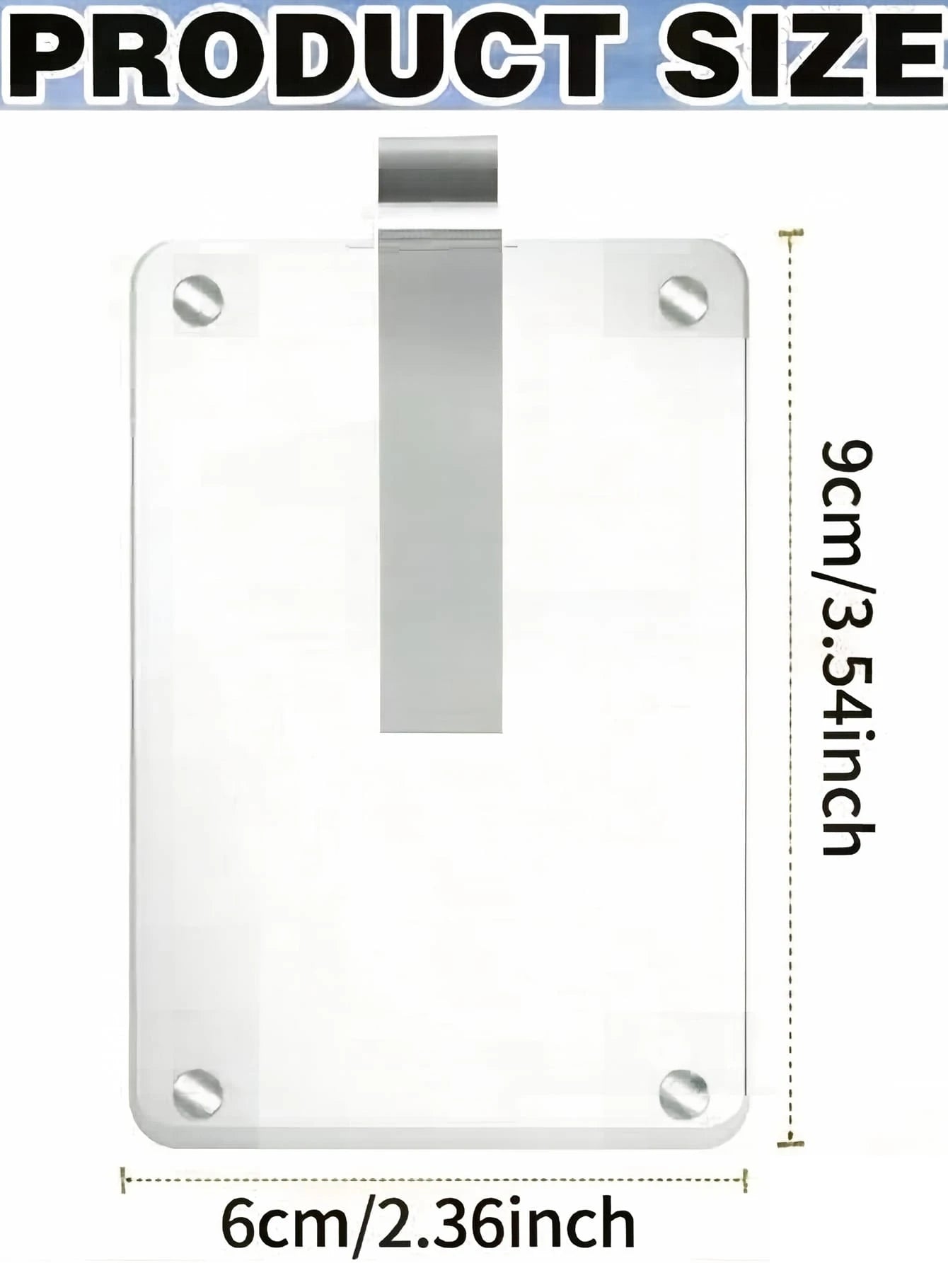 Acrylic Car Sun Visor Photo Frame Clip, Transparent Magnetic 3-Inch Photo/Picture Holder, 6*9CM Refrigerator Magnet