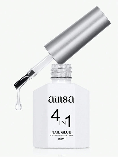 AILLSA Nail Glue,15ml/1Pc Soak Off LED/UV, Quick-Drying Gel Nail Polish,For Nail Art, For Home Salon Nail Art DIY