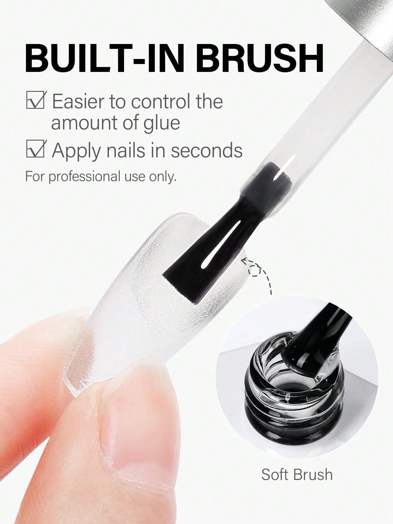 AILLSA Nail Glue,15ml/1Pc Soak Off LED/UV, Quick-Drying Gel Nail Polish,For Nail Art, For Home Salon Nail Art DIY
