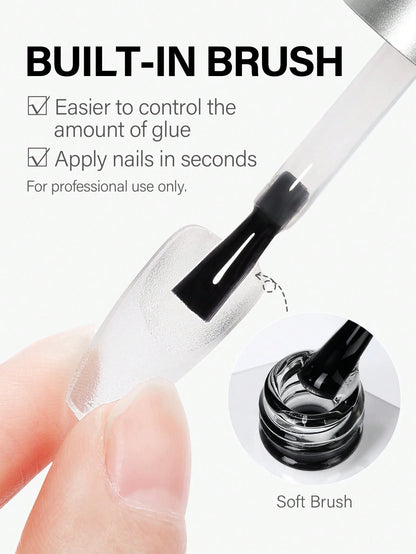 AILLSA Nail Glue,15ml/1Pc Soak Off LED/UV, Quick-Drying Gel Nail Polish,For Nail Art, For Home Salon Nail Art DIY