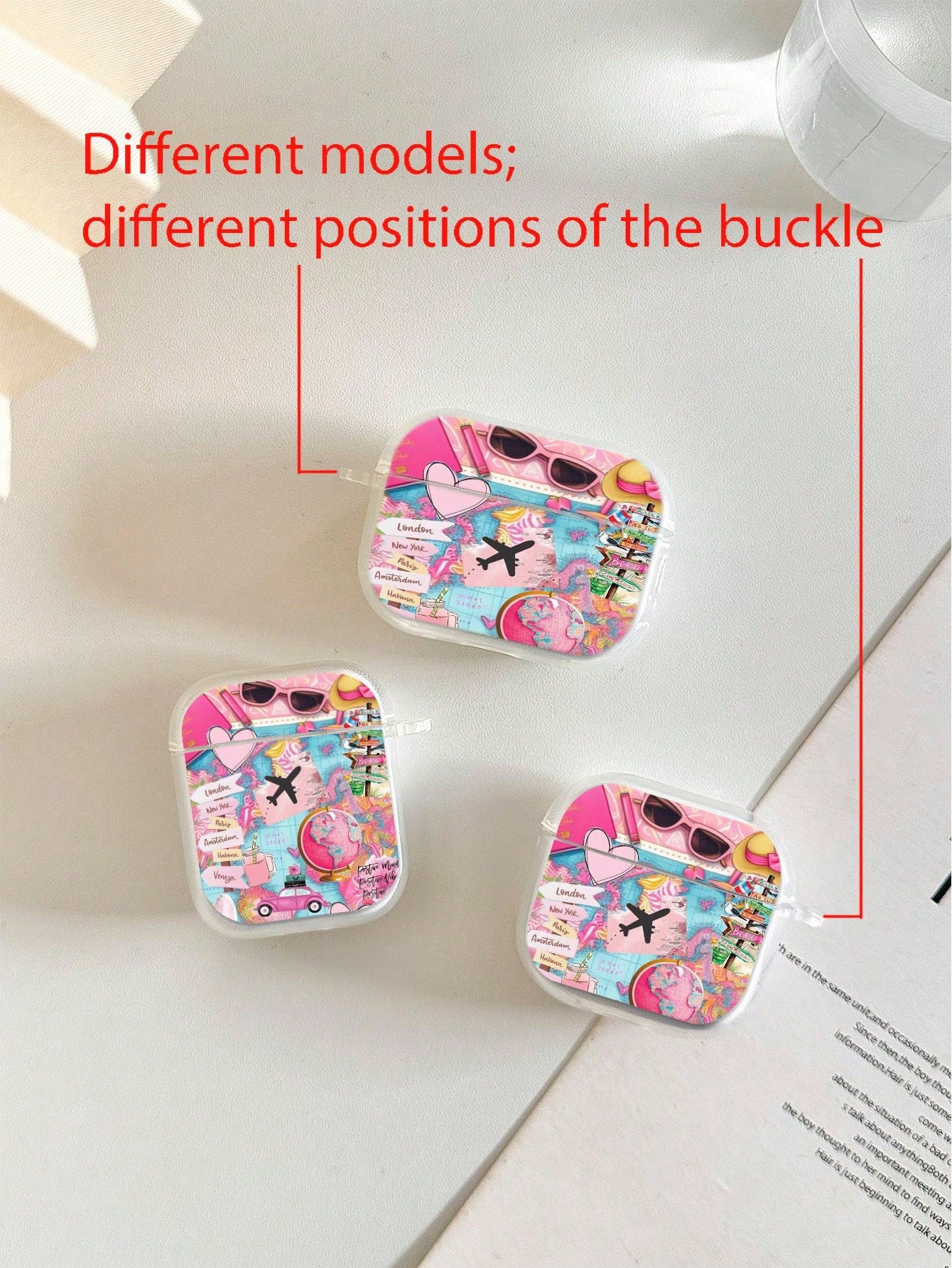 Airplane Painted Transparent Additional Flower Pendant Fashion Bluetooth Earphone Case Suitable For Painted Transparent Fashion Bluetooth Earphone Case Suitable For S4 Protective Case Apple Wireless B