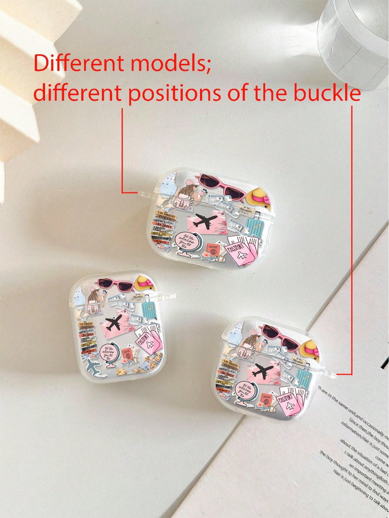 Airplane Painted Transparent Additional Flower Pendant Fashion Bluetooth Earphone Case Suitable For Painted Transparent Fashion Bluetooth Earphone Case Suitable For S4 Protective Case Apple Wireless B